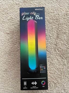 Vivitar Glow City Light Bar - Multicolor RGB LED Accent Lamp NWT NIB